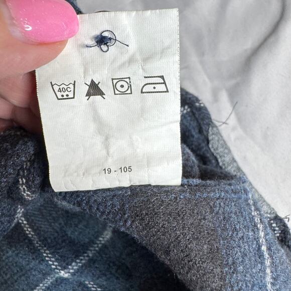 Grayers Heritage Flannels Mens XXL Heavy Cotton Button Up Shirt Blue Black Plaid - Picture 6 of 6